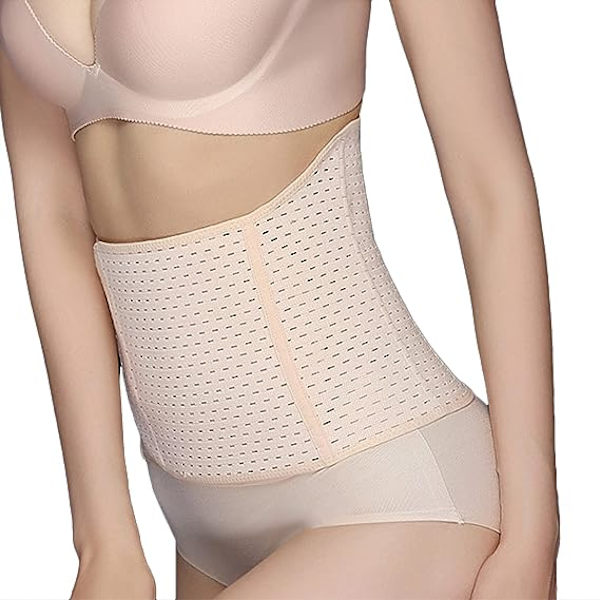 Postpartum Bælte, Beige Farve, Åndbart Justerbart Bælte til Kvinder, Postpartum Support C-Sektion Recovery Bælte, Abdominal Korset Slankende Shapewear