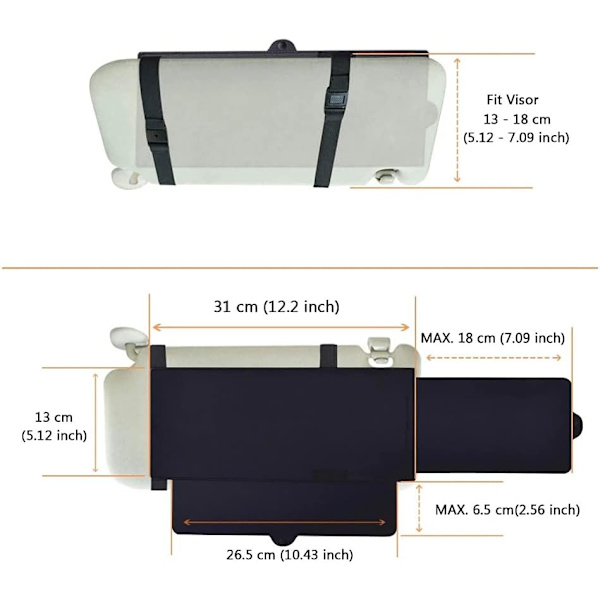 Bilsolskydd för solskydd, Junzheng Anti-glare bilsolskydd för solskydd, UV-skydd för förare eller framsätespassagerare