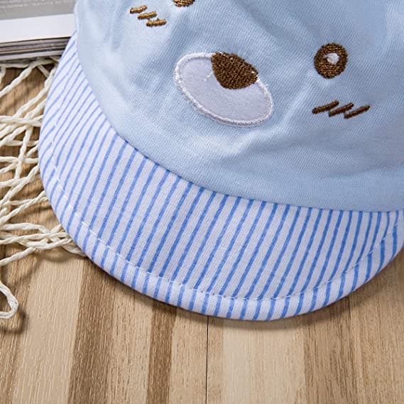 Babyskydd Solhatt 0-3 månader Cartoon Bear Baseball Cap Sommarhatt för nyfödda