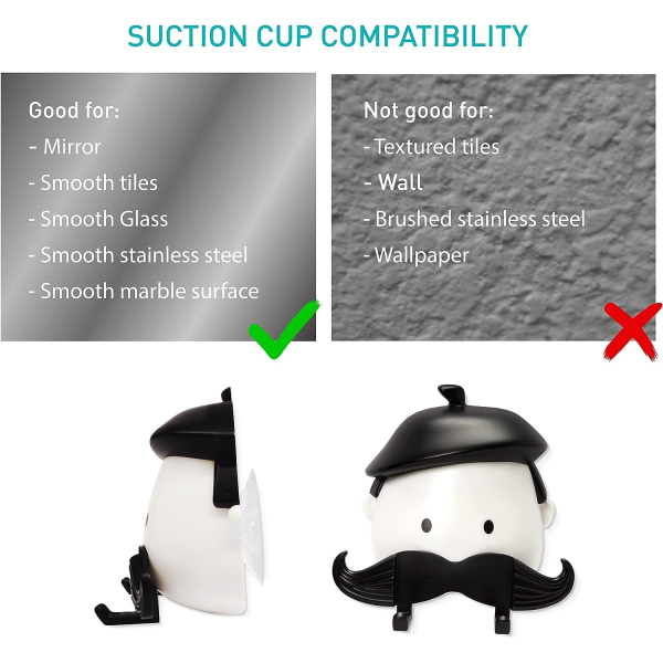 Mustache barberhøvelholder Kreativ gentleman barberhøvelholder