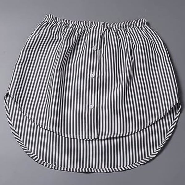 Mini nederdel skjorteforlænger (XL), kvinder strækbar justerbar skjorte nederdele stræk søm nederdele falsk søm skjorteforlænger mini nederdele til piger og kvinder