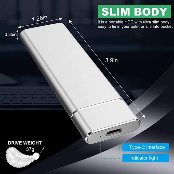 Kiintolevykotelo, M.2 NGFF USB C SSD-kotelo USB3.0 5 Gbps Nopea tiedonsiirto USB 3.1 10 Gbps Type C Metallinen ulkoinen kiintolevykotelo Win 7 10:lle