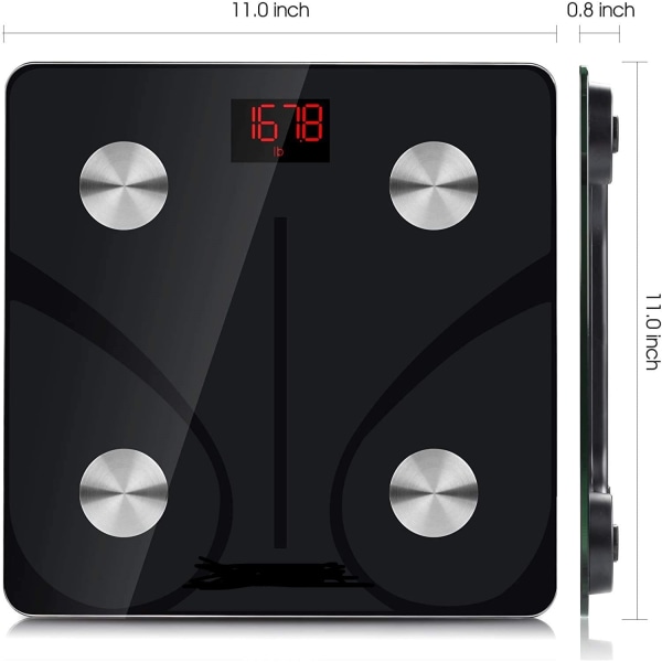 Weighing Scales, Bluetooth Connected Scales Weighing Scales, Impedance Meter Scale with 13 Body Data (BMI/Body Fat/Bone Mass/BMR/Muscle/Water) Charg