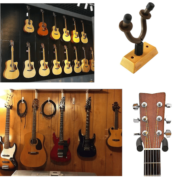 2 st gitarrväggfäste klassisk ukulele pipa kort krok etnisk musikinstrument hängare gitarrtillbehör med skruvar