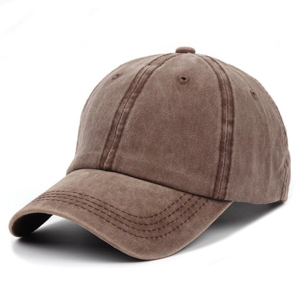 Vintage Wash Cotton baseballcaps – unisex (brun)