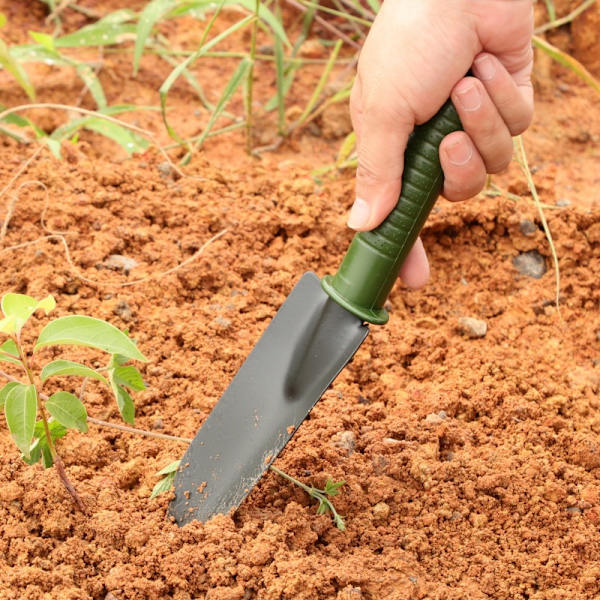 Smal spade - Mini hageverktøy, liten rive og spade, liten spade, rive og spade for hage, innendørs og utendørs potteplanter.