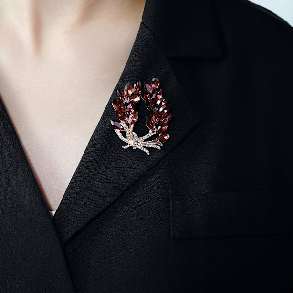 Kristalli Bauhinia Rintaneula Naisten Palatsi Retro