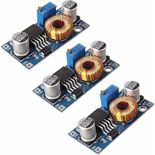 3 stk. DC-DC 5A 5-32V til 0,8-24V Modul Stor konverterforsyning Lavere regulator