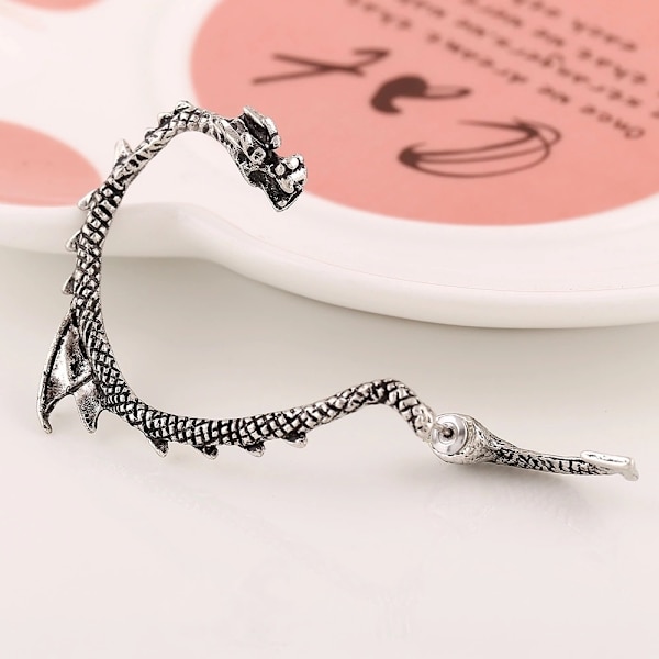 1 Punk Dragon Snake Twist og Bend Øreringe til Mænd og Kvinder, Smykkegaver
