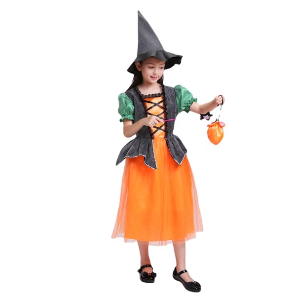 Halloween kostymer barnekostymer maskerade gresskar liten heks kostymer søte jenter cosplay
