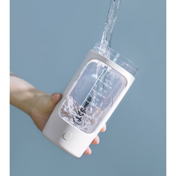 Blå 650ml Fitness Kop Elektrisk Blandekopp Automatisk Bærbar Elektrisk Blandekopp Melk Juice Kaffe Kopp Mikser Blender Flaske