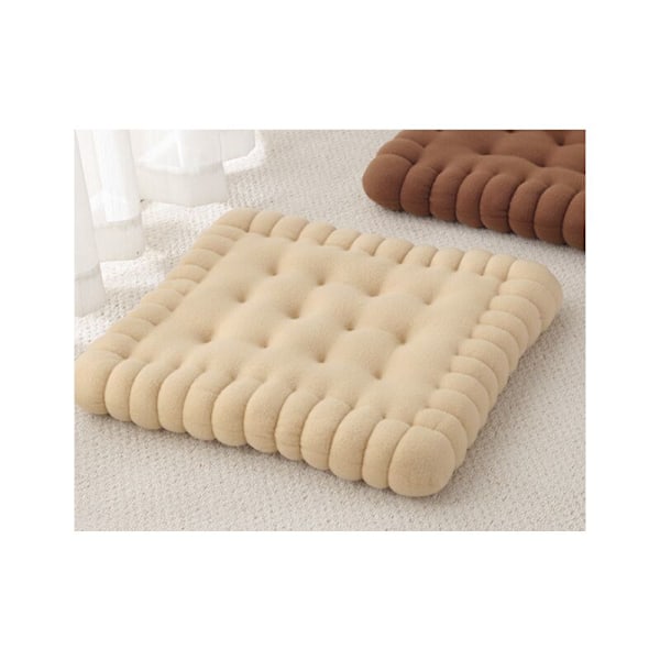 (Beige) 1 st bedårande kudde imitation rektangel kak-kudde för sits, golv, bar, spelrum i elfenben