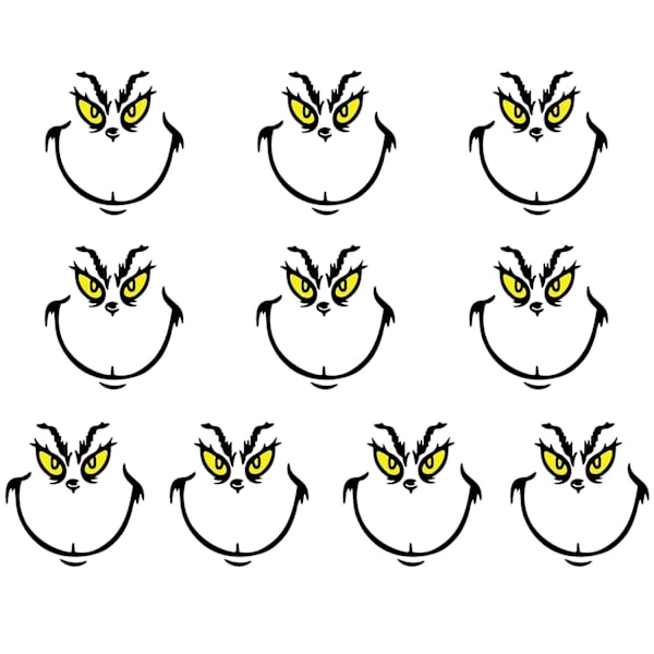Dekoration klistermærker Juledekoration klistermærker Sjove emoticon klistermærker