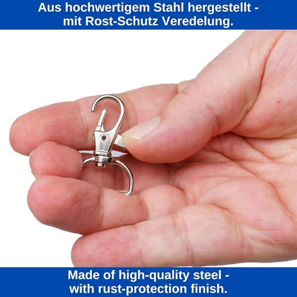 Drejelig karabinhage, drejekroge med D-ring, parti 24, 16 mm bred, med 360 graders drejelig ring, tasker til tasker, tasker, tasker, tasker, tasker, tasker, tasker, taske