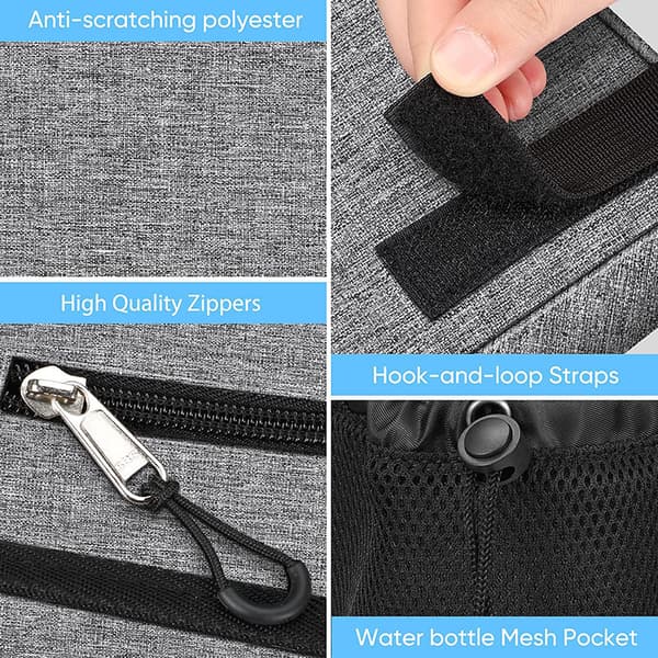 1 st (grå, medium) Walker Bag, Fällbar Walking Basket Organizer Väska för Alla Walker/Rollator/Rullstol, Uppdatera Walking Cart