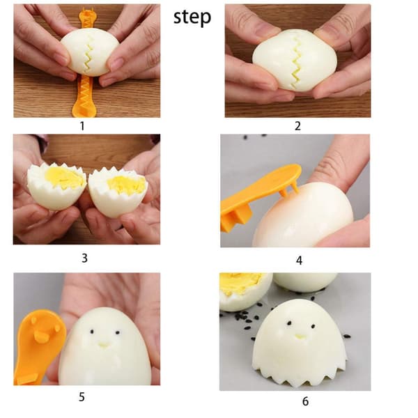 Egg Cutter Set Multifunksjonell Egg Cutter Egg Decorator, Egg Cutter Kan Brukes Som En Fruktskjærer, Utsøkte Kjøkken Tilbehør