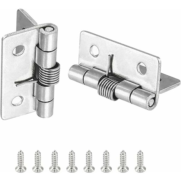 2 deler med åpningsrykk Automatisk lukking (5cm), hengsler av rustfritt stål fjær 304, automatiske lukkende hengsler for usynlige dører