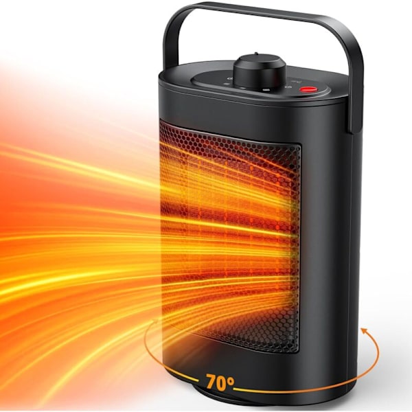 Puhallinlämmitin 1500W - Energiaa säästävä, hiljainen, 3 lämmitystasoa