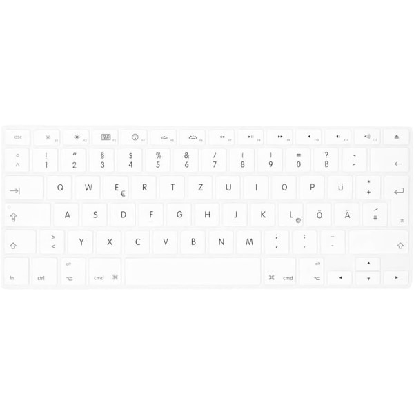 Farve: Hvid Tastaturbeskytter Kompatibel med Macbook Air/Pro/Pr
