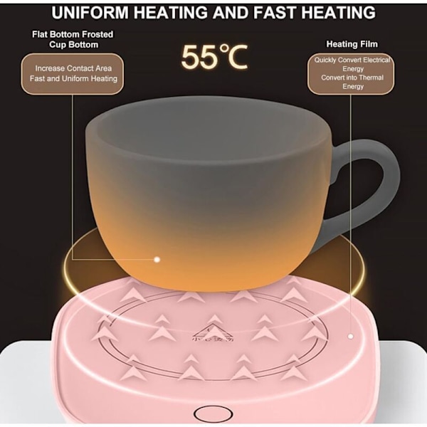 Kaffevwarmer, Isoleret Krus, Drikkevarevarmer, Isoleret Krus, Elektrisk Kaffevwarmer, USB Isoleret Krus, Isoleret Krus, Te/Vand/Mælk Varmebakke, U