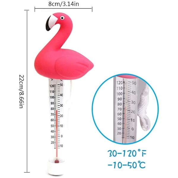 Kelluva uima-allaslämpömittari, Flamingo-lämpömittari, Vesilämpömittari, Kestävä uima-allaslämpömittari, Sarjakuva-lammen lämpötilan valvontalaite