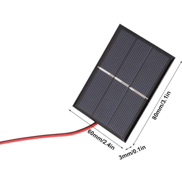 Sæt med 4 stk. 1,5V 0,65W 60x80mm mikrofon mini solpanel til solenergi, DIY modtagelse, videnskabelige projekter - legetøj - batterioplader