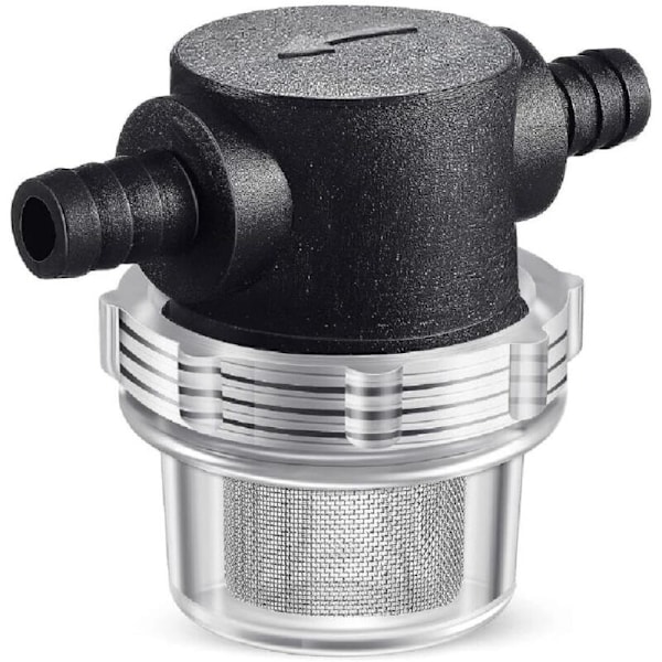 Vattenpump vattenfilter inlopp/utlopp för husvagn, filter i rostfritt stål