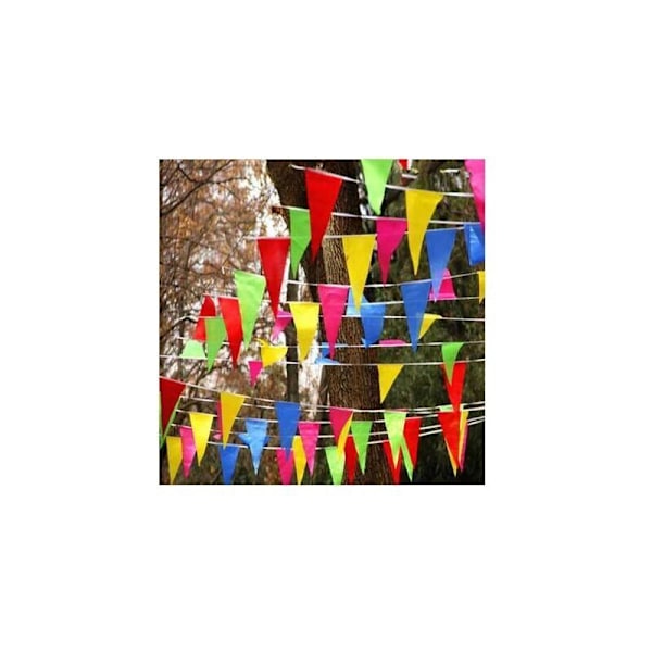 Banner vimpel 80 meter triangel triangel triangel Dubbel triangel flagga för att dekorera Bröllop Bröllop Trädgård Utomhusfest