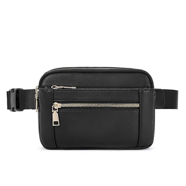 Fanny Packs för kvinnor Cross Body Bag Läder Bältesväska Fashionable Midjeväska med justerbar rem Beige Brun