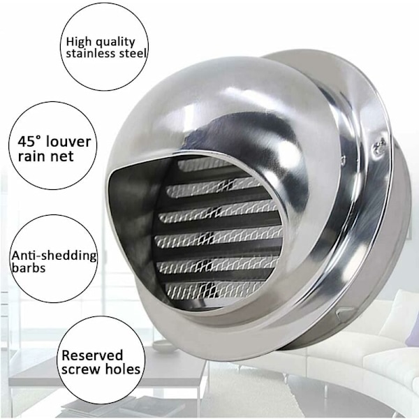 Gitterventilation 120mm gitter Aeration runde strimler Myggenet luftudsugning gitter blæser blæser luftudsugning gitterventilation garage køkken flagermus