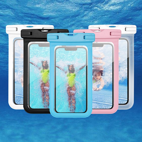 1 stk. sort vandtæt smartphone-pung, universel IPX8 vandtæt pung strandtilbehør telefonpung til iPhone 13/12/11 Mini Pro Max XS XR X, Hua
