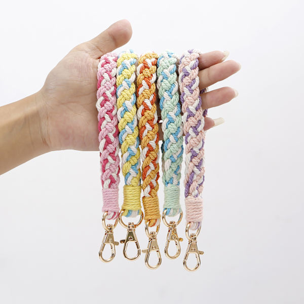 1 Pakke Håndlaget Nøkkelring Blonder Armbånd Nøkkelring (Tilfeldig Farge)