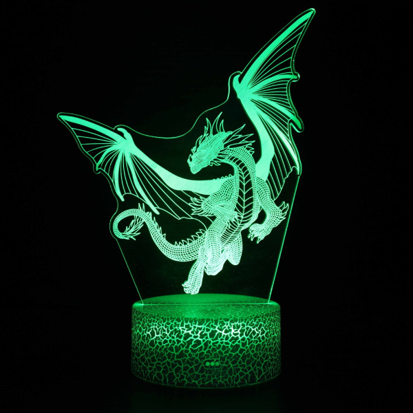 Dinosaur Series farverigt 3d-natlys, kreativt gavelampebord
