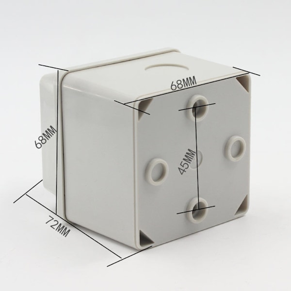 LW26 20/2 Universell Strømkilde Venderbryter med Monteringsboks 20A Universell Rotary Cam Selector (6.86.87.2cm)