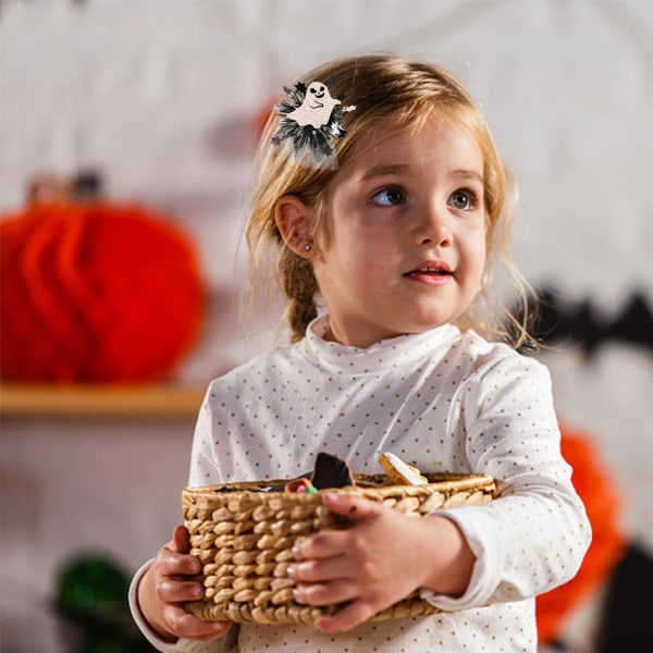 Halloween-hiuspidikkeet 4 kpl hiuskoristeet, hiuspidikkeet, hiuskoristepidikkeet haamudekoraatio tanssiaiskoriste pääpanta hiuskoristeet tytölle