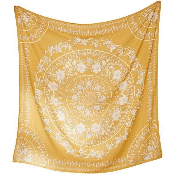 130x150cm Bohemisk Mandala Väggbonad Tapestry Väggbonad För Naturdekorationer Överdrag Courvet För Husets Salong Sovsal (gul)