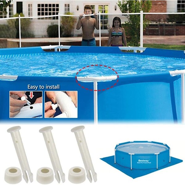 10 plaststift för Intex Round Metal Frame Pools Reservdelar för poolfogar för swimmingpoolfogar, ersättning av reservdelsfogstift