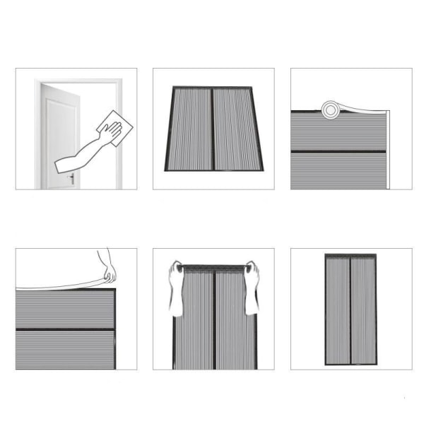 Dörr - magnetiskt myggnät, dörr - myggnät polyester curta