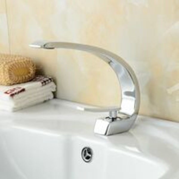 Krommet messing foss vaskemixer kran for bad
