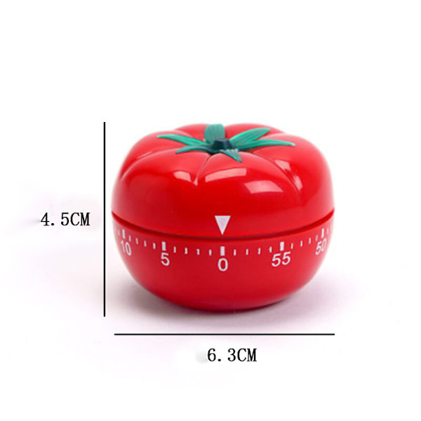60 minutters kjøkkenur (tomat) 6,3*4,5 cm