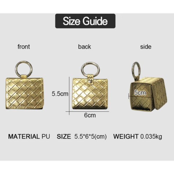 Golf Stand Bag (Guld), Praktisk Golf Case - Portabel Mini Woven