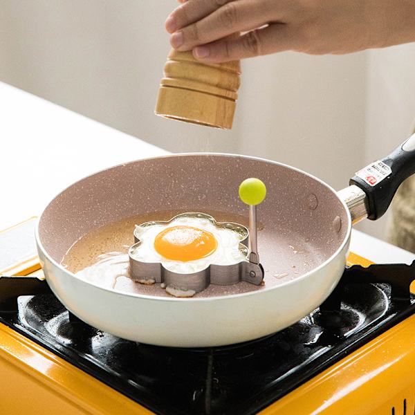 Stjerner-Rund Kageform Omeletform Bage Omelet Cirkel Omelet Maker Rustfrit Stål Kage Biscuit Lille Form