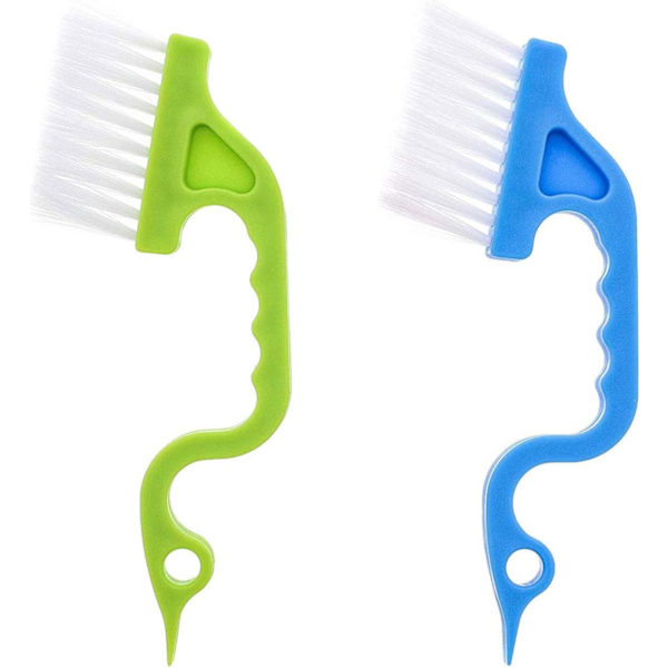 2 st Spår Gap Handrengöringsborste Duschdörr Gap Cleaner för Hem