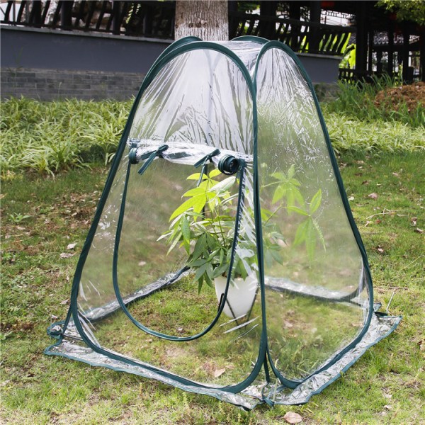 Mini Pop-up drivhus, innendørs utendørs PVC drivhusdeksel, lite bærbart hageblomsterhus - 70 x 70 x 80 cm