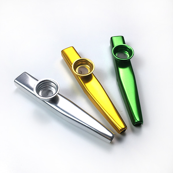 Nybörjarflöjt Instrument Barnfödelsedagspresent Metall Kazoo Träblåsinstrument 1st-grön