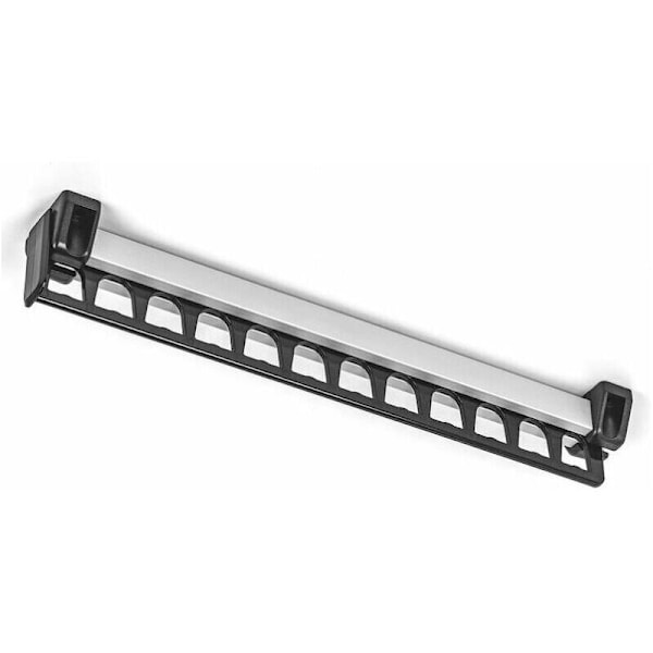 Klädstång Utdragbar Garderobsstång Skjutbar Klädhängare för 12 Galgar Längd 312mm 2-pack
