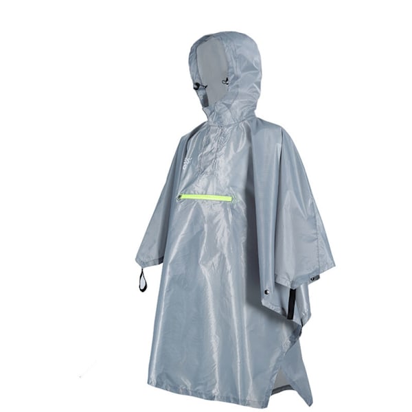 Vattentäta Dam Regnkläder med Anti-Poncho Reflektor och Reflexremsa, Grå