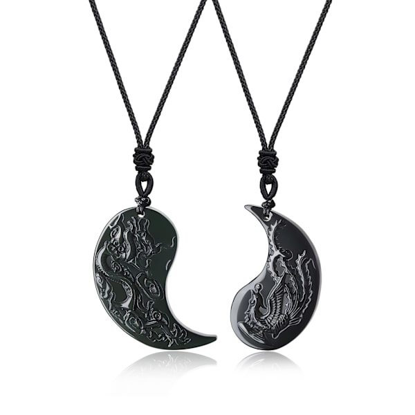Draagoon fi Phoenix Yin Yang Hiriyoonni Gaa'elaa Pendant Necklace