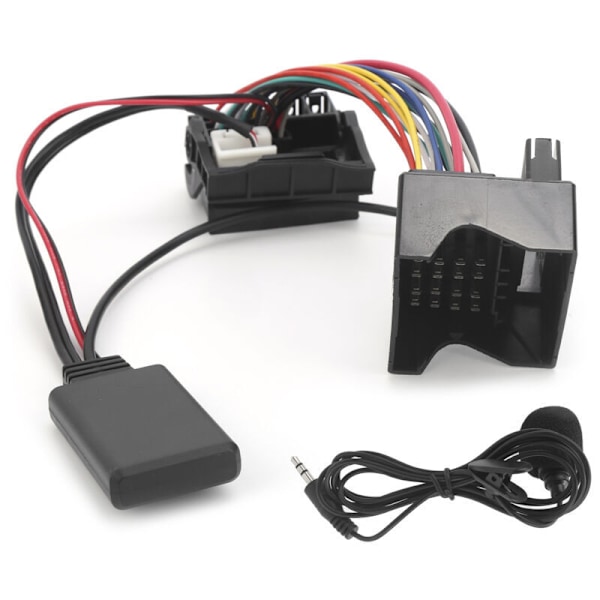 Bil Bluetooth 5.0 AUX-IN Kabel Audio Adapter Passer for Citroen C2/ C3/ C4/ C5/ C6 med Mikrofon