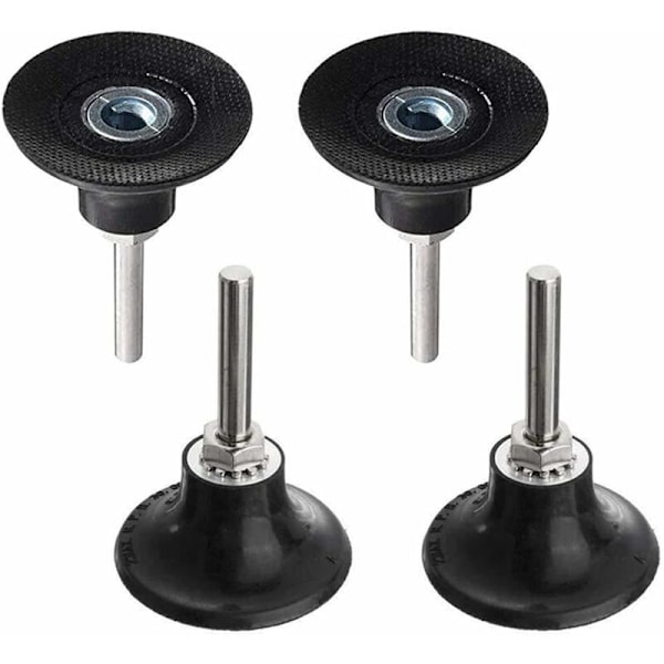 Polerskivor 50mm Disc Pad Skivstöd Slipande slipning Dorn Polering med 1/4 '' Rund Skiva Tak Sten Razzard Snabbt Byte För Roterande Lo-